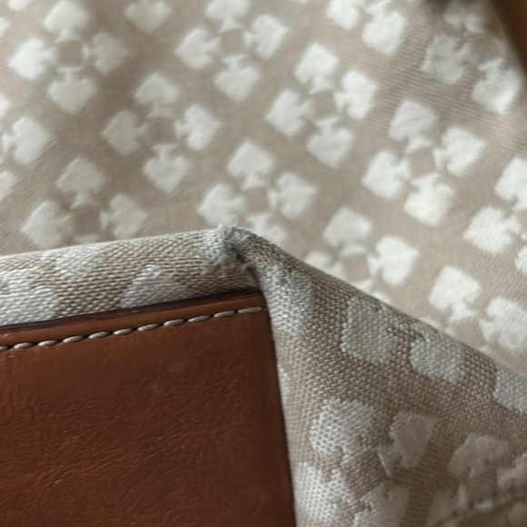 Kate Spade Cream and Brown Shoulder Bag with Leather Trim - Picture 4 of 10